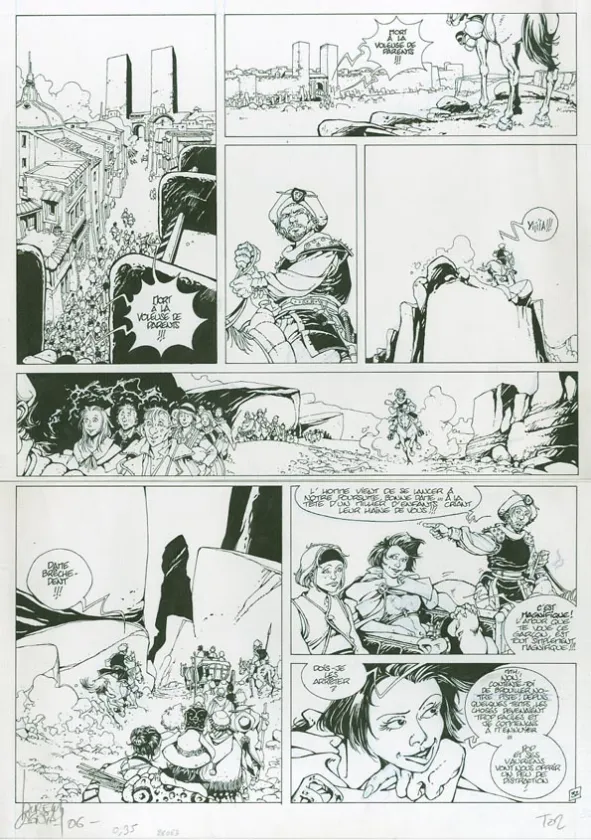 Planche noir et blanc, Vauriens, Dame Brèche-Dent (T.2), Laurent Cagniat