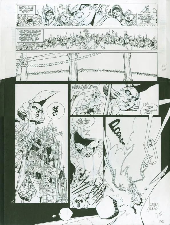 Planche noir et blanc, Vauriens, Dame Brèche-Dent (T.2), Laurent Cagniat
