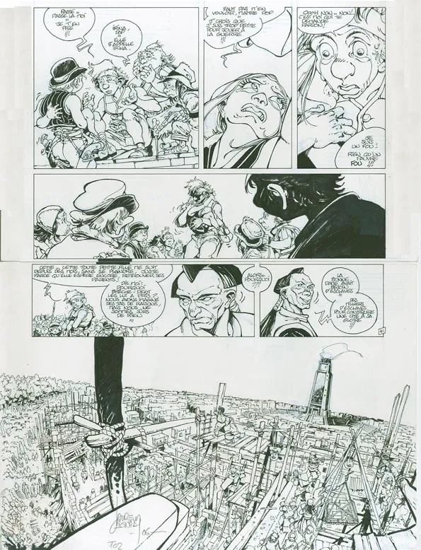 Black and white original page, Vauriens, Dame Brèche-Dent (T.2), Laurent Cagniat