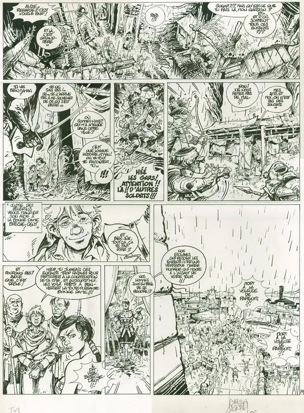 Planche noir et blanc, Vauriens, Justine des Dieux (T.3), Laurent Cagniat