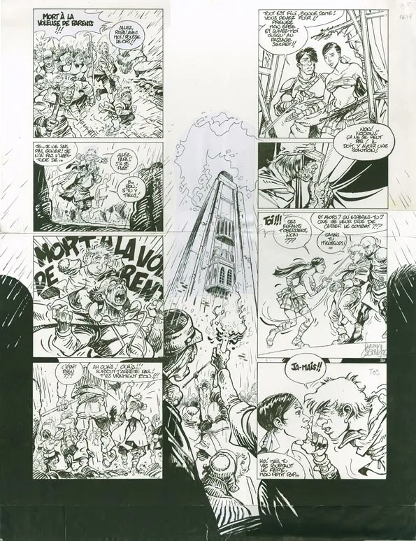 Planche noir et blanc, Vauriens, Justine des Dieux (T.3), Laurent Cagniat
