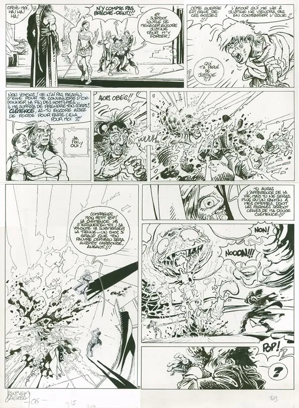 Planche noir et blanc, Vauriens, Justine des Dieux (T.3), Laurent Cagniat