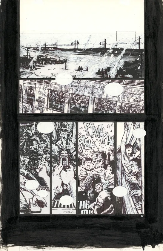 Black and white original page, Après la guerre, Volume 1, Freddy Martin