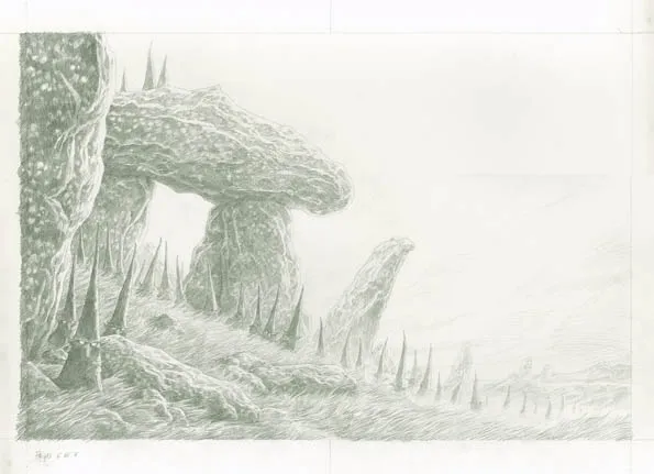 Illustration noir et blanc, L'Univers féerique, L'Univers féerique d'Olivier Ledroit - Livre 2 (T.2), Olivier Ledroit