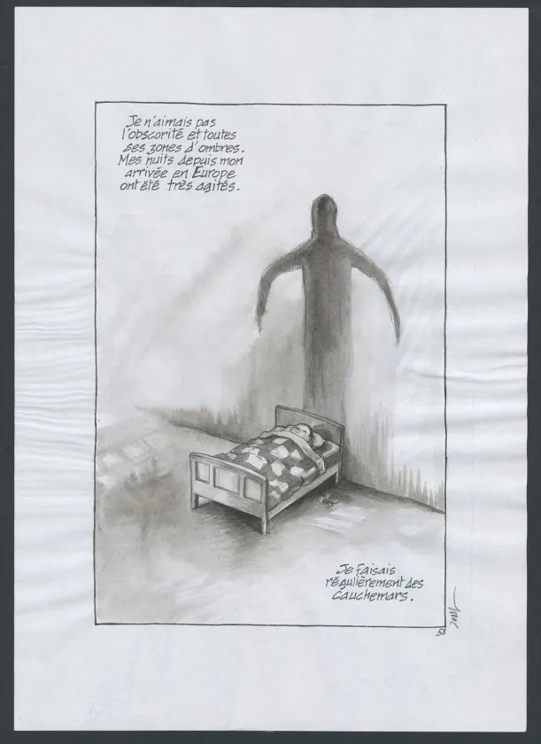Black and white original page, Couleur de peau : miel, Tome 1 (T.1),  Jung