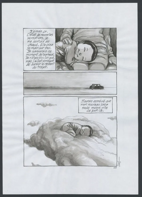 Black and white original page, Couleur de peau : miel, Tome 1 (T.1),  Jung
