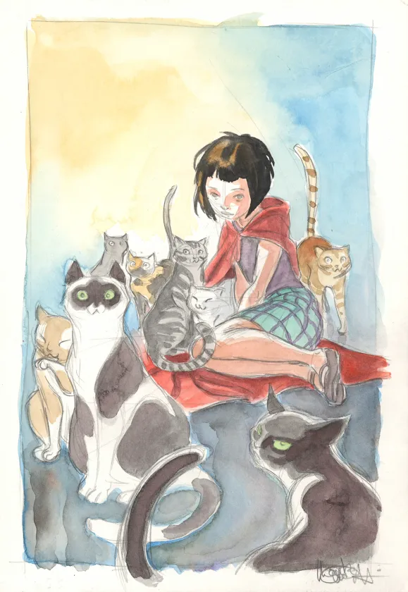 Illustration couleur, Talisman, Le Grimoire des Souhaits (T.1), Montse Martin