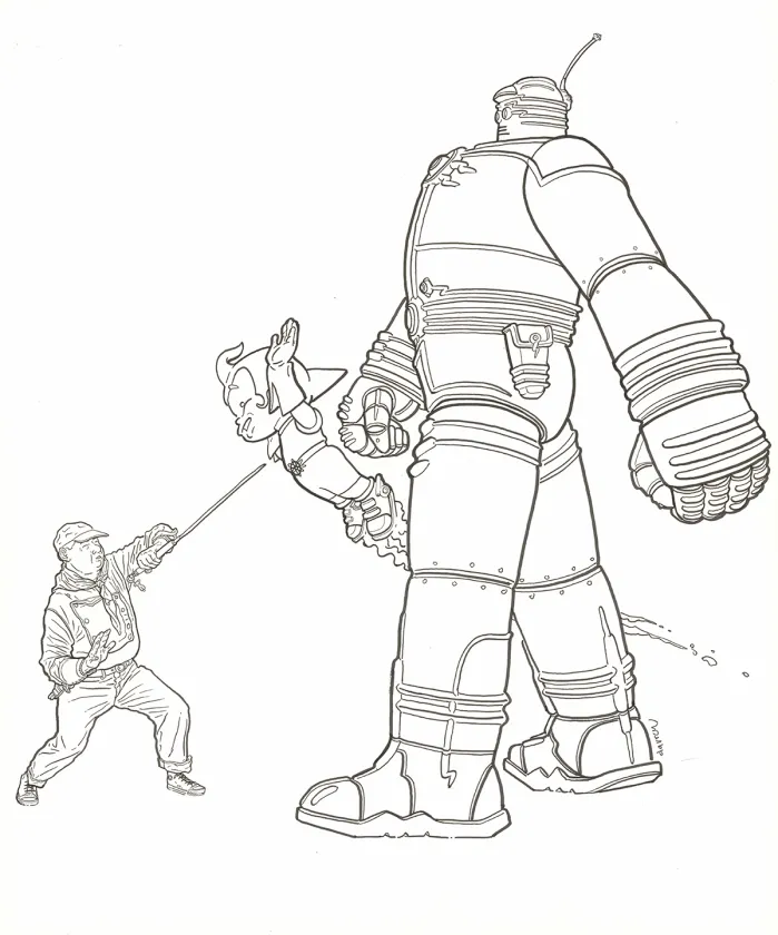 Illustration noir et blanc, Geof Darrow