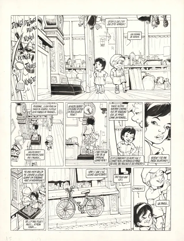 Planche noir et blanc, Le Cadet des Soupetard, Le moucheur (T.5), Olivier Berlion