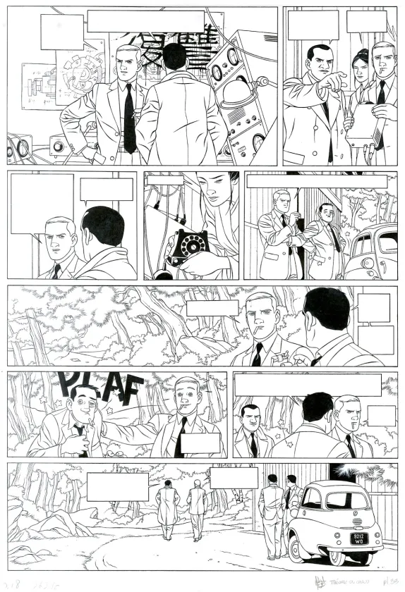 Planche noir et blanc, Kaplan & Masson, La théorie du chaos (T.1), Jean-Christophe Thibert