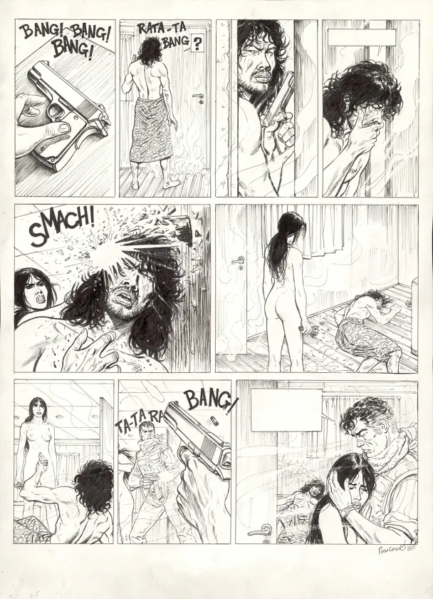 Planche noir et blanc, El Nino, Le Paria de Célèbes (T.5), Boro Pavlovic