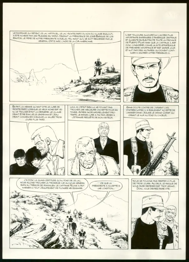 Planche noir et blanc, XIII, Opération Montecristo (T.16), William Vance