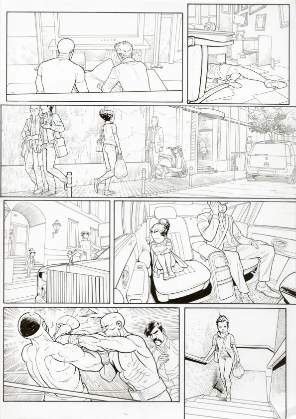 Black and white original page, Ken games, Ciseaux (T.3), Marcial Toledano