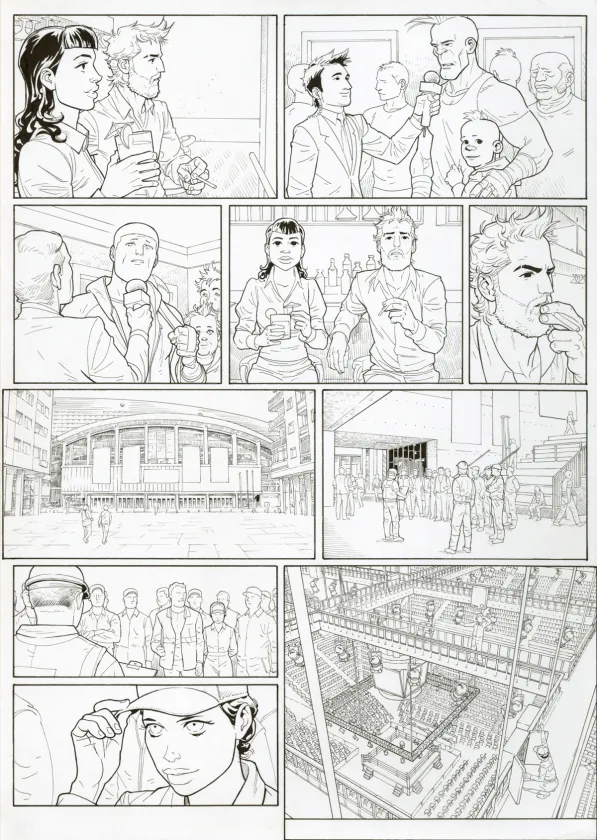 Black and white original page, Ken games, Ciseaux (T.3), Marcial Toledano