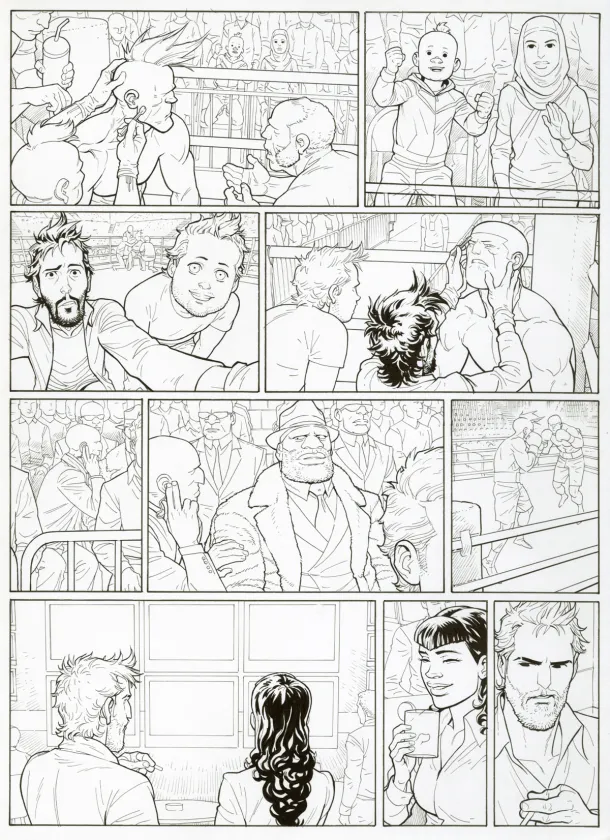 Black and white original page, Ken games, Ciseaux (T.3), Marcial Toledano