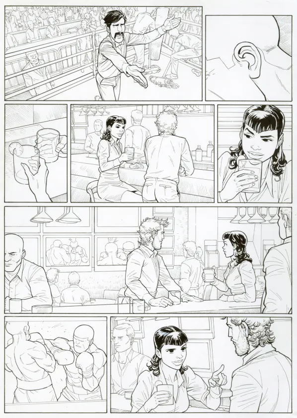 Black and white original page, Ken games, Ciseaux (T.3), Marcial Toledano