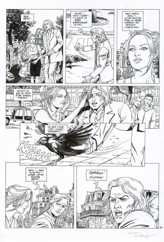 Planche noir et blanc, Les Pionniers du nouveau monde,  Ersel