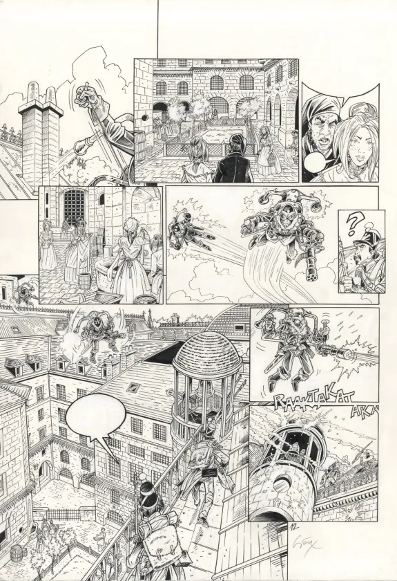 Planche noir et blanc, Hauteville House, Expédition Vanikoro  (T.7), Thierry Gioux