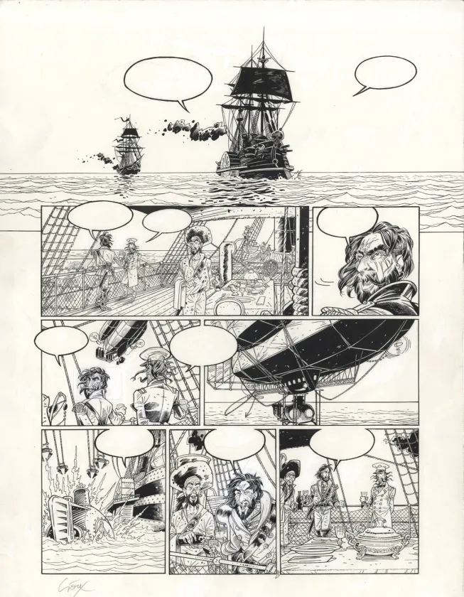 Planche noir et blanc, Hauteville House, Expédition Vanikoro  (T.7), Thierry Gioux