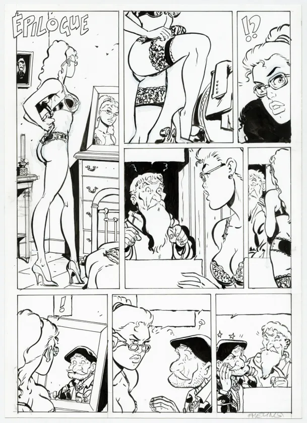 Planche noir et blanc, Fanfoué des Pnottas, Félix Meynet