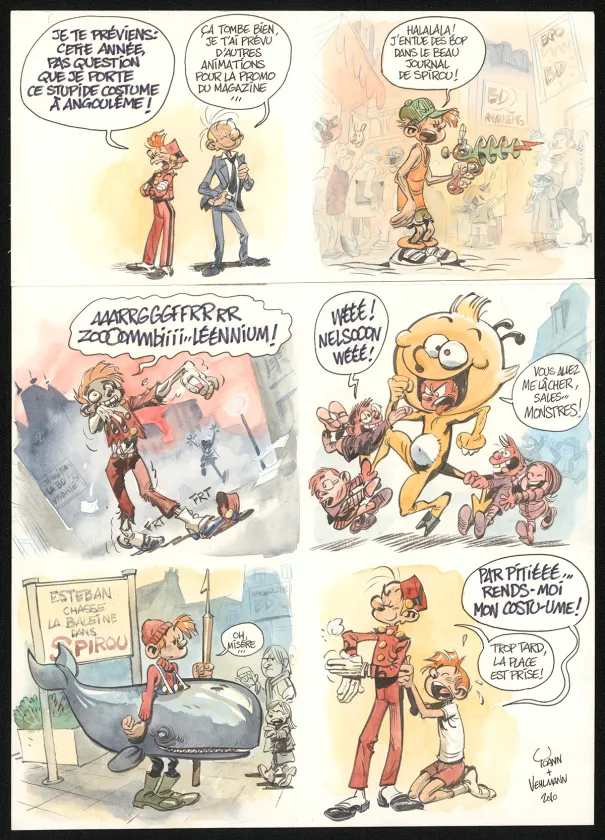 Planche couleur, Spirou et Fantasio,  Yoann