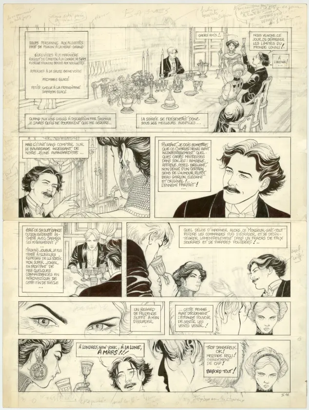 Black and white original page, Sasmira, La Fausse Note (T.2), Laurent Vicomte