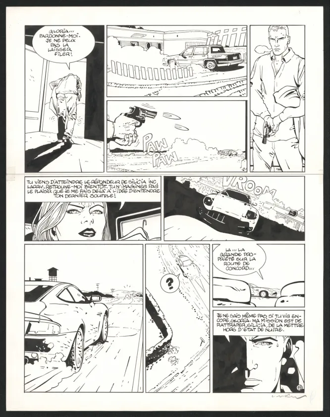 Planche noir et blanc, I.R.$., Le Corrupteur (T.6), Bernard Vrancken
