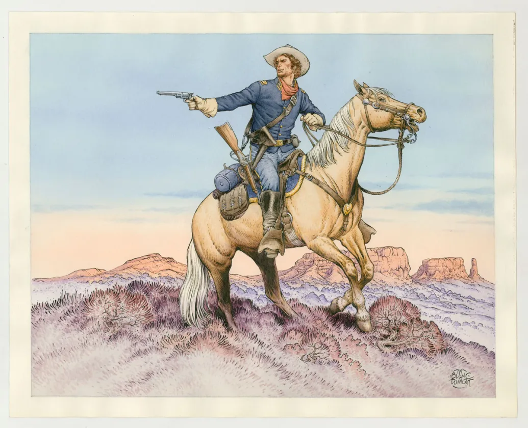 Illustration couleur, La Jeunesse de Blueberry, Michel Blanc-Dumont