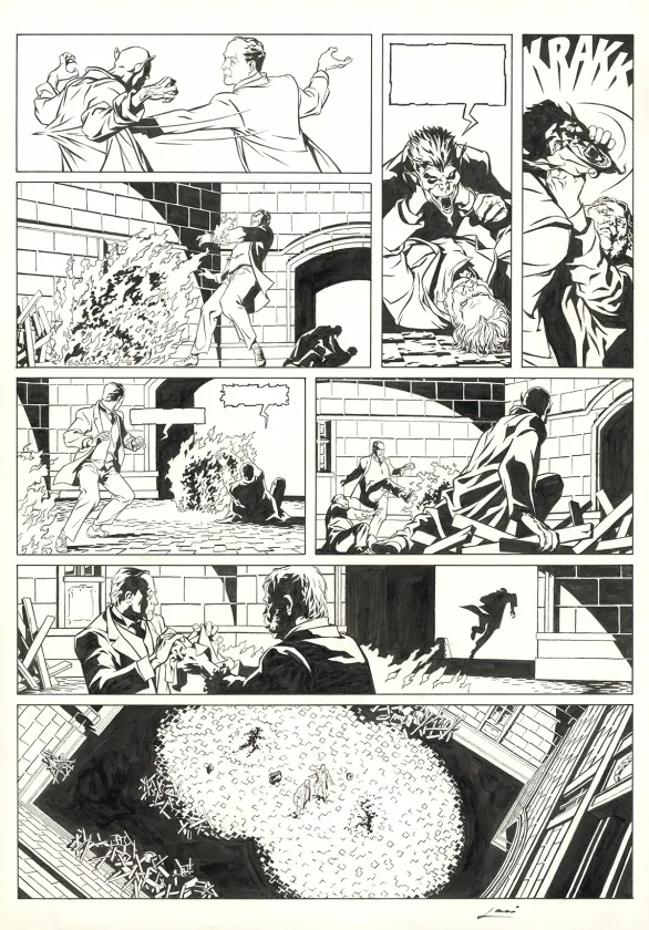 Planche noir et blanc, Sherlock Holmes & les vampires de Londres, L'appel du sang (T.1),  Laci