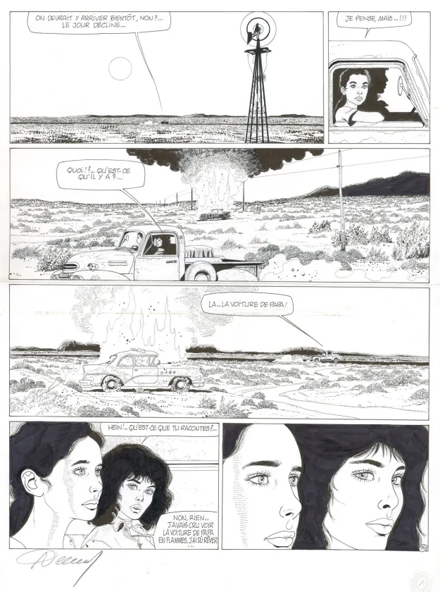 Black and white original page, Santiag,  Renaud