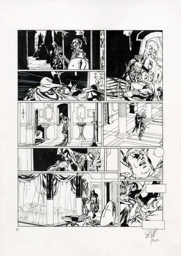 Planche noir et blanc, Assassin's Creed, Aquilus (T.2), Djillali Defali