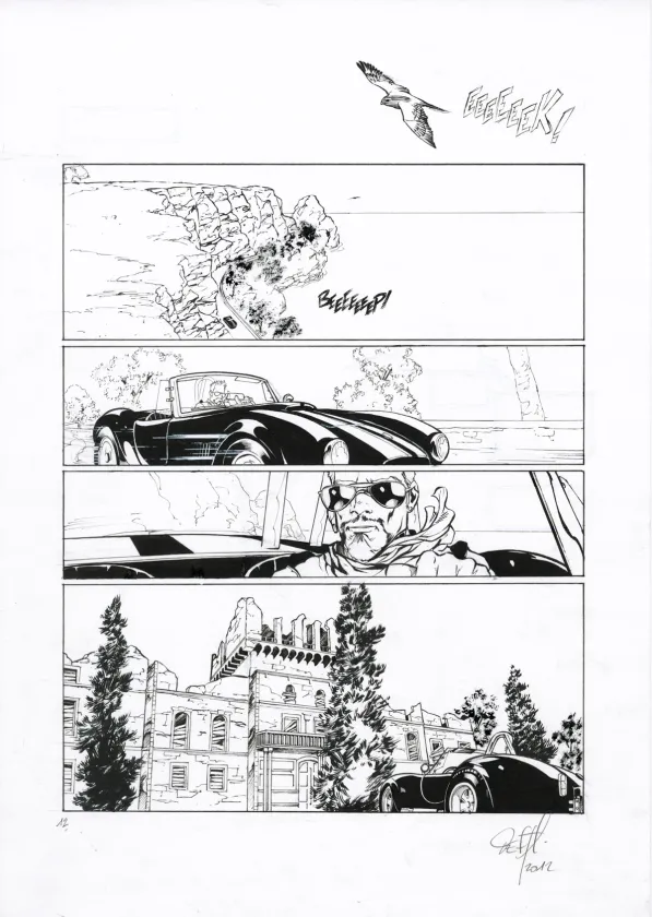 Planche noir et blanc, Assassin's Creed, Hawk (T.4), Djillali Defali