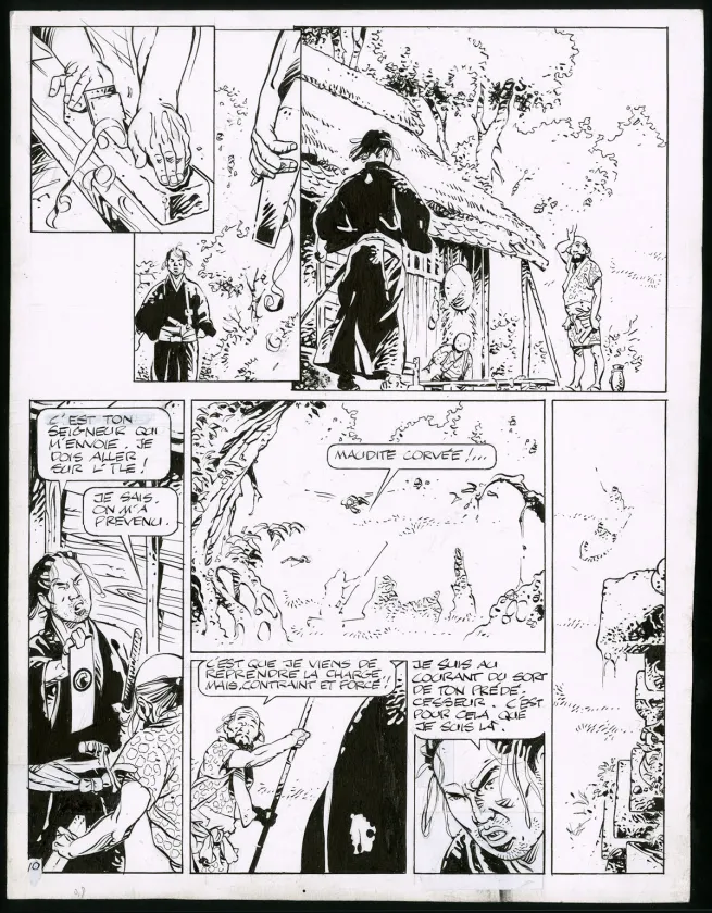 Planche noir et blanc, Kogaratsu, La Stratégie des phalènes (T.9), Marc Michetz