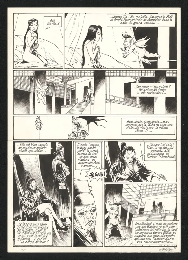 Planche noir et blanc, La Jeune Fille et le Vent, D'où vient le vent (T.3),  Jung