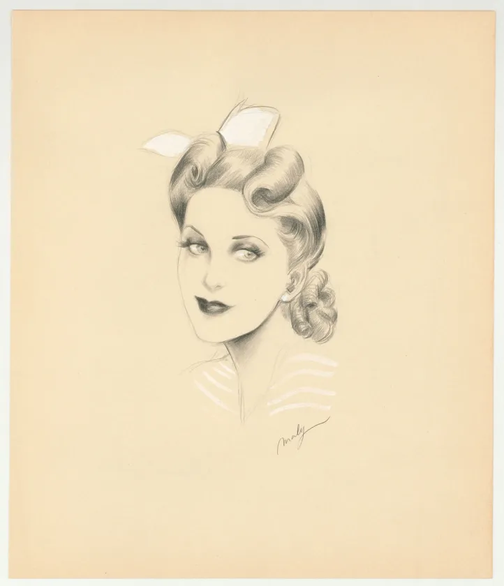 Illustration noir et blanc, Pin-up Art, Maly Siri