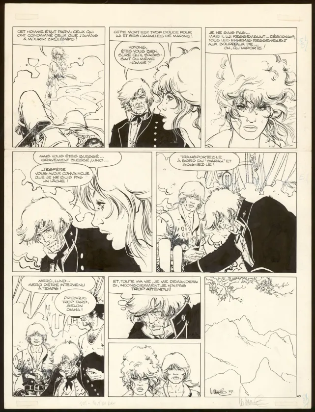 Planche noir et blanc, Bruce J. Hawker, Tout ou rien (T.5), William Vance