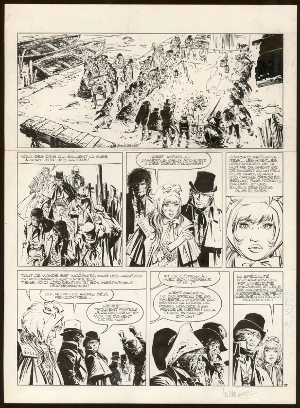 Planche noir et blanc, Bruce J. Hawker, Les Bourreaux de la nuit (T.6), William Vance