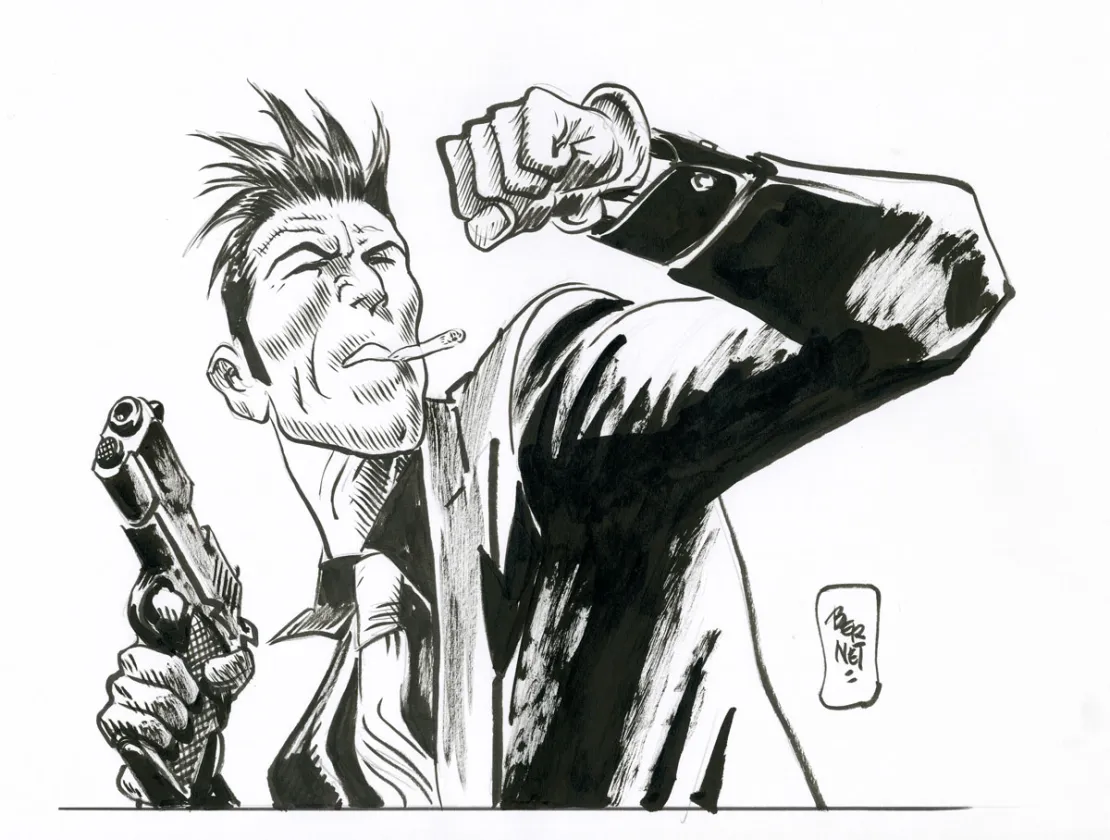 Illustration noir et blanc, Jordi Bernet