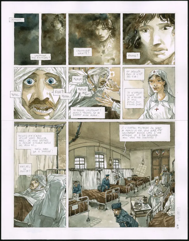 Planche couleur, Notre Mère la Guerre, Requiem (T.4),  Maël