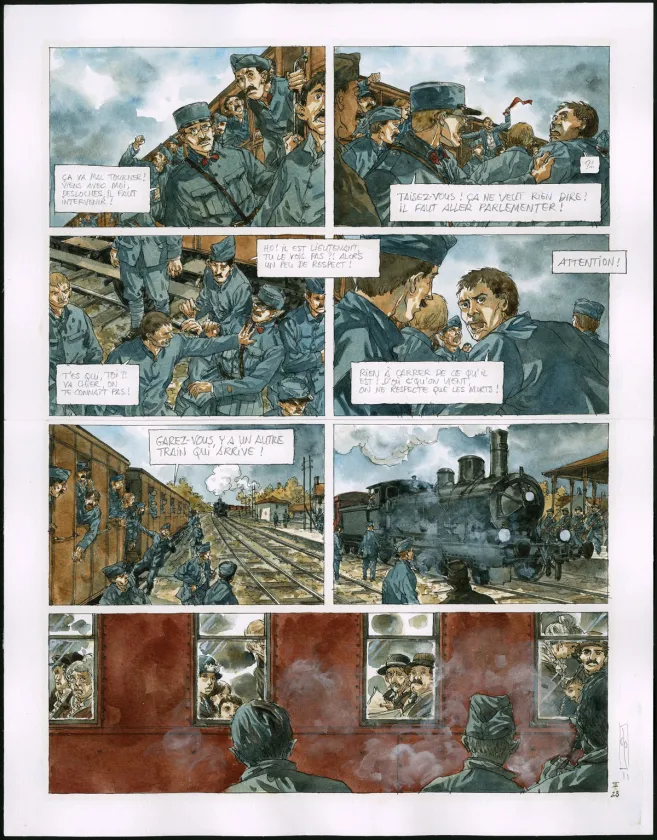 Colored original page, Notre Mère la Guerre, Troisième Complainte (T.3),  Maël