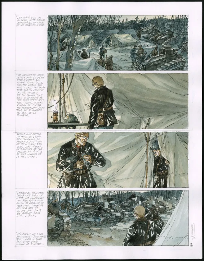 Planche couleur, Notre Mère la Guerre, Requiem (T.4),  Maël