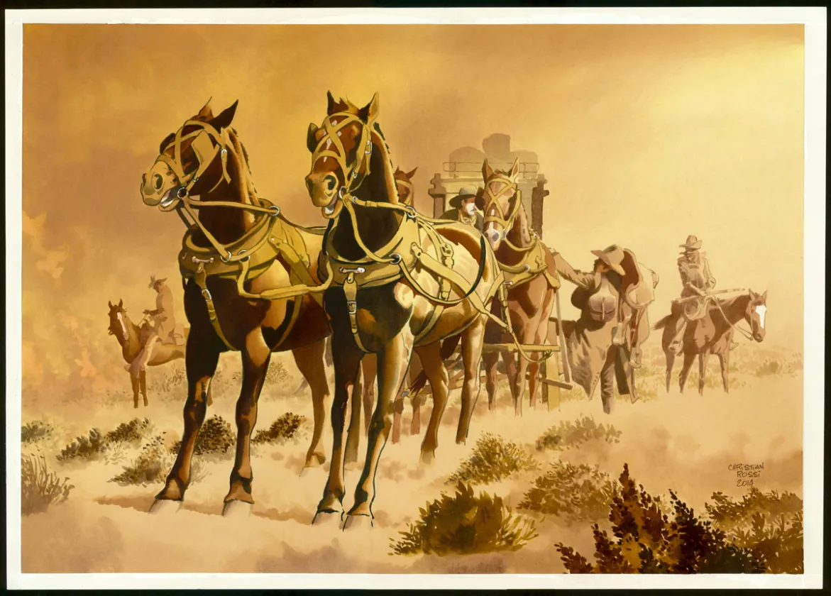 Colored illustration, Christian Rossi