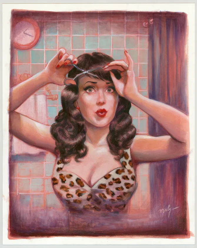Illustration couleur, Pin-up Art, Maly Siri