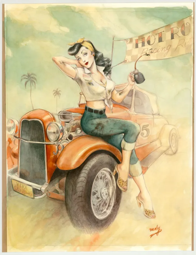 Illustration couleur, Pin-up Art, Maly Siri
