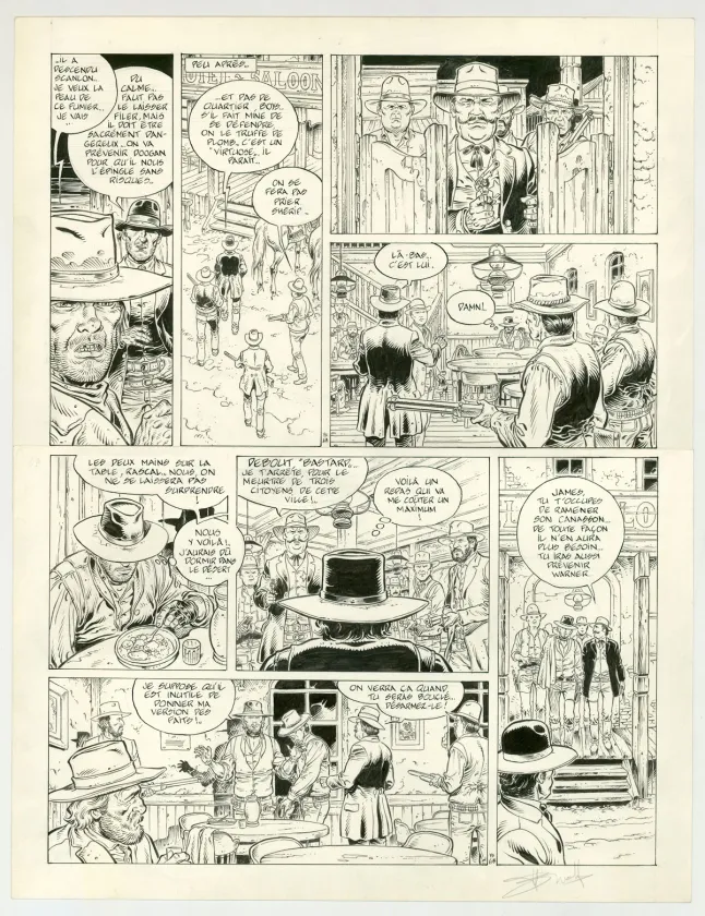 Planche noir et blanc, Durango, La proie des chacals (T.10), Yves Swolfs