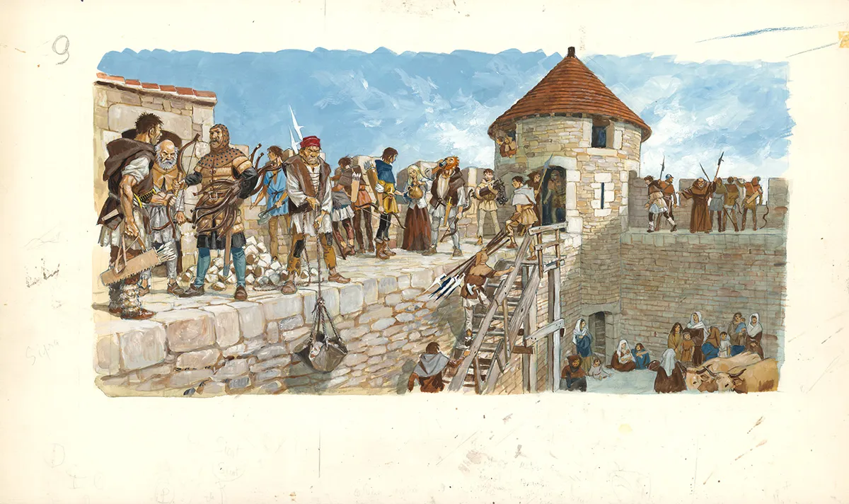 Illustration couleur, La France des Châteaux forts, Pierre Joubert
