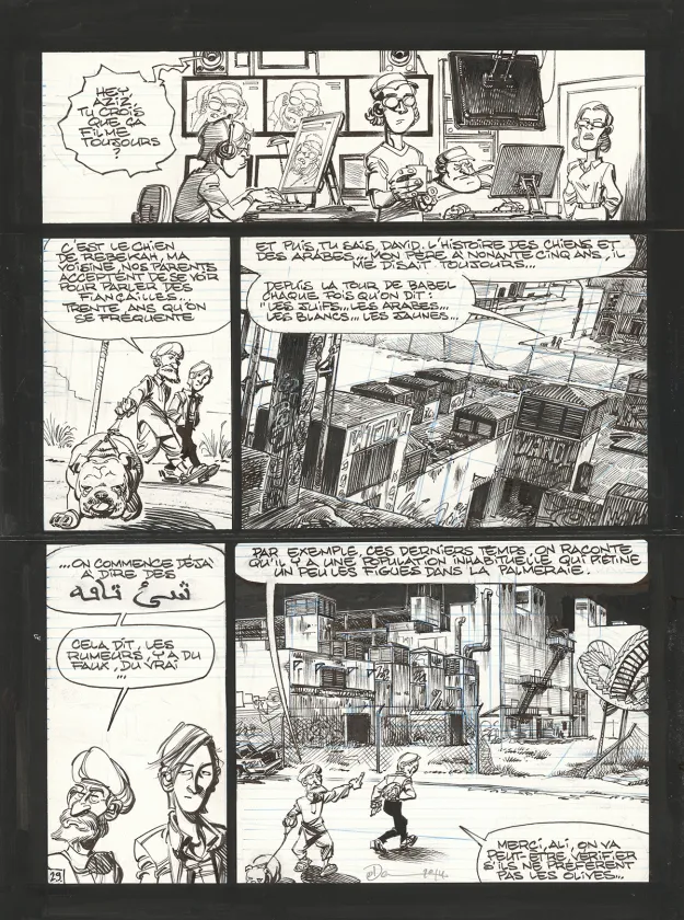 Black and white original page, Soda, Résurrection (T.13),  Dan