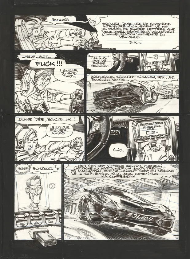 Black and white original page, Soda, Résurrection (T.13),  Dan