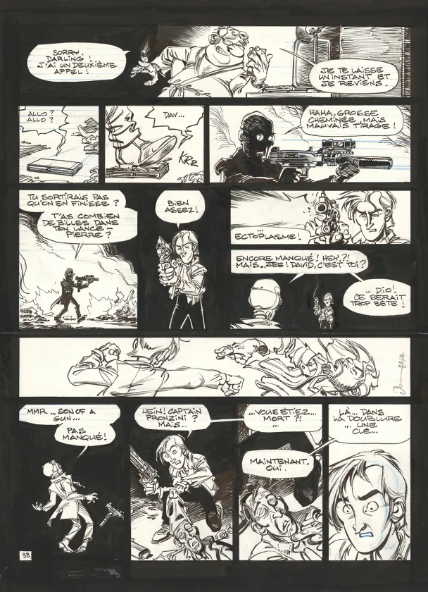 Planche noir et blanc, Soda, Résurrection (T.13),  Dan