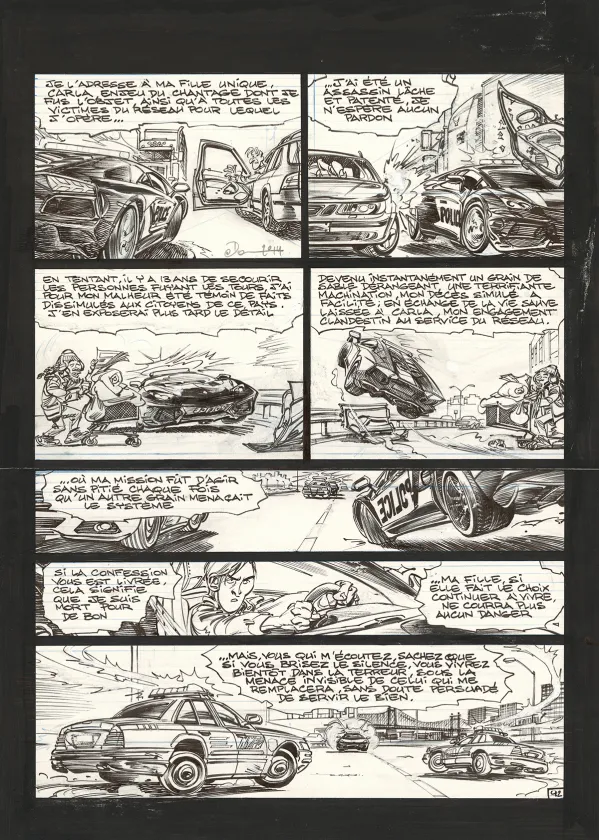 Planche noir et blanc, Soda, Résurrection (T.13),  Dan